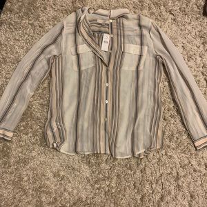 Striped Sheer shirt NWT